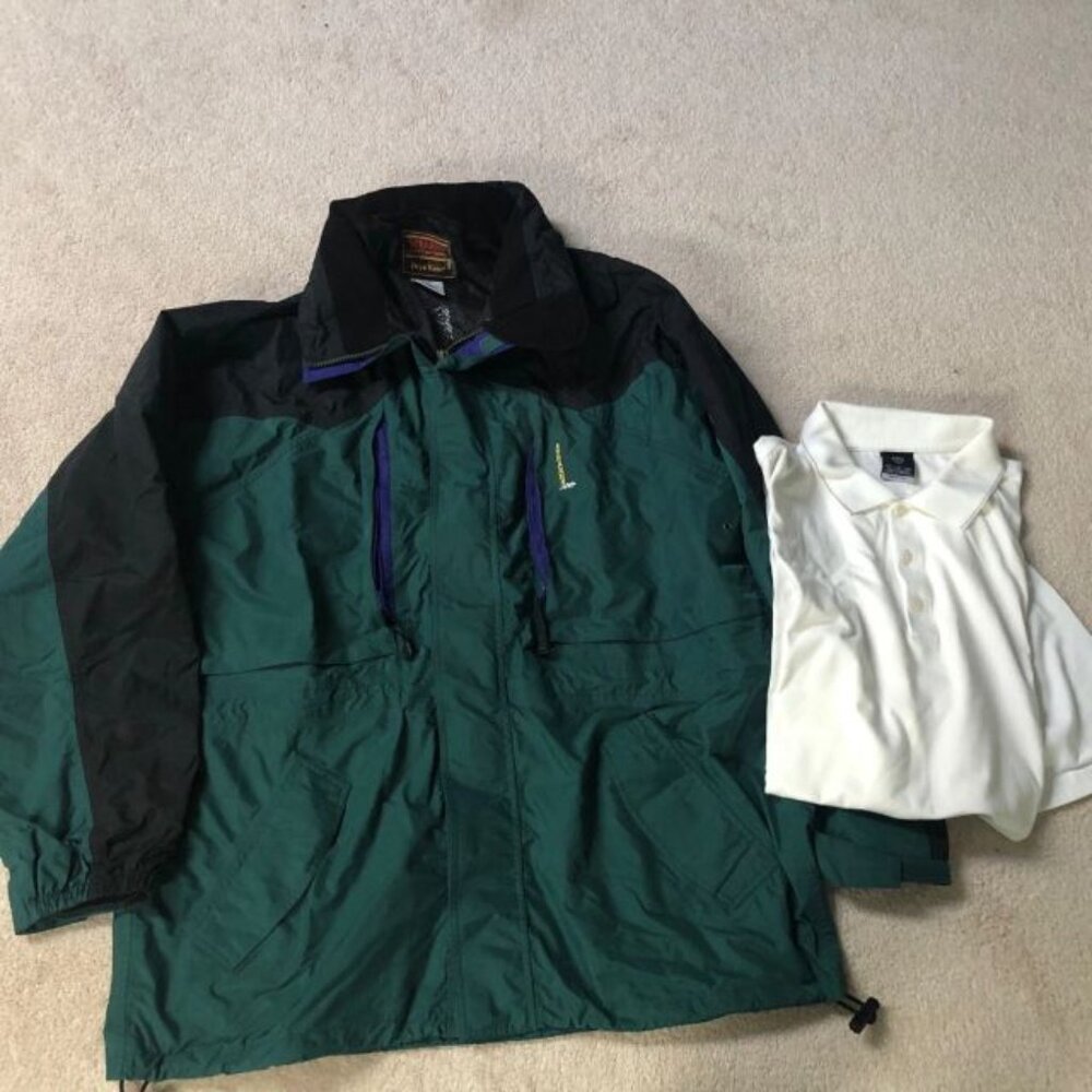 Nike Dri fit Golf Shirt XL and Stearns Fishing Jacket XXL Birthday Gifts